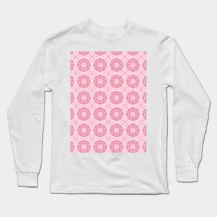 Pink stylized pattern in modern colors of current trends Long Sleeve T-Shirt
